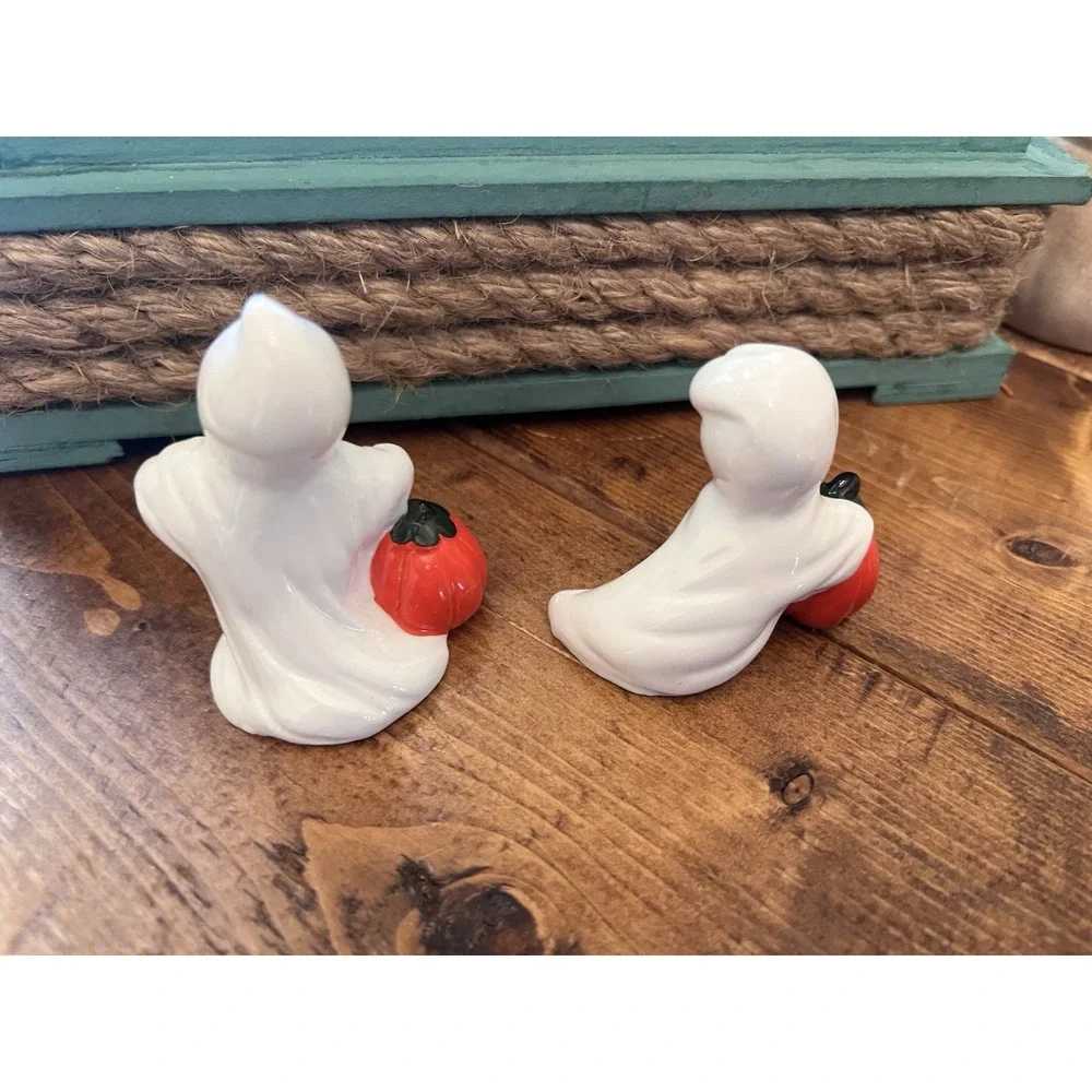 (2) Vintage George Good Ghost Halloween Jack O Lanterns 3